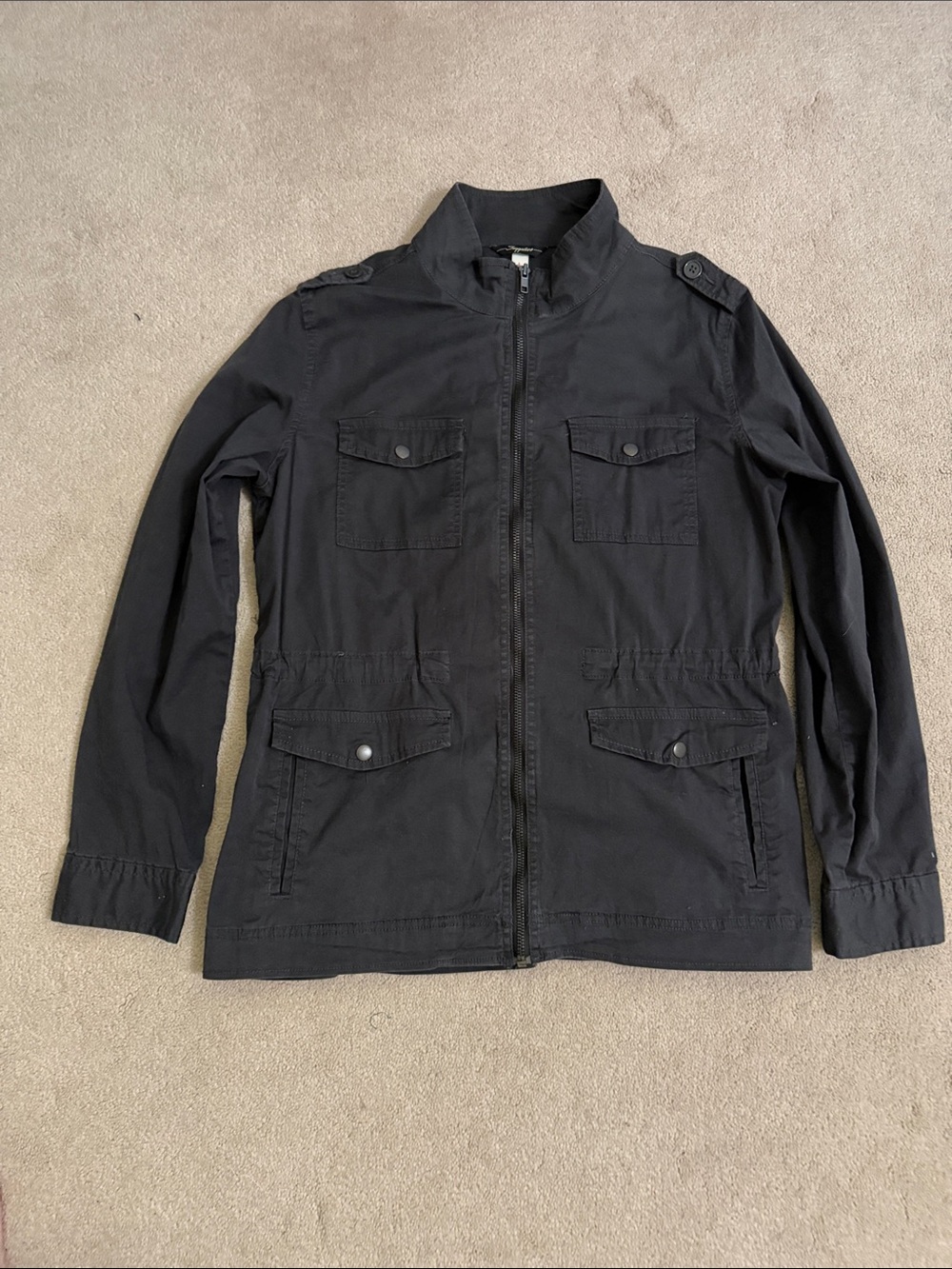 Supplies by UnionBay lightweight Black Utility Zip-Up Jacket